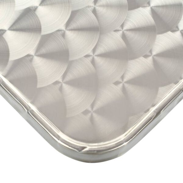 vidaXL aialaud, h&otilde;bedane, 80 x 80 x 70 cm, alumiinium