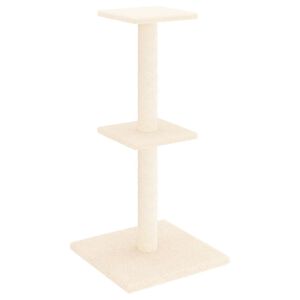 vidaXL kassimaja sisalk&ouml;itega kraapimispostidega, kreemjas, 73 cm