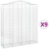 vidaXL kaarekujulised gabioonkorvid 9 tk, 200x50x220/240 cm, raud
