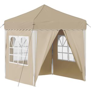 vidaXL &Uuml;hepuuline peotelk 195 x 195 x 245 cm Kreemjas Oxfordi kangas