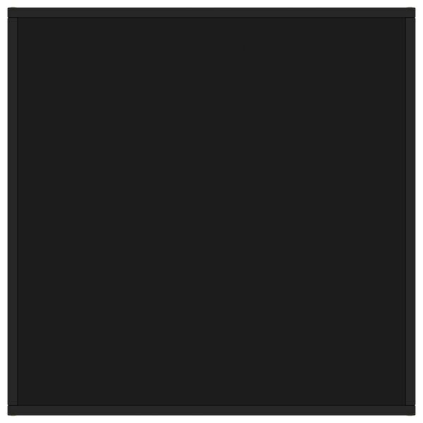 vidaXL kohvilaud, must, musta klaasiga, 80 x 80 x 35 cm