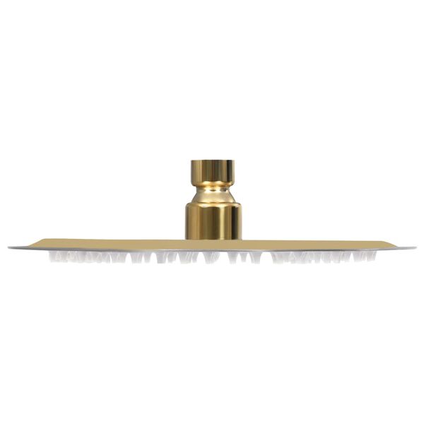 vidaXL vihmaduši otsak, roostevaba teras 20 cm, ümar, kuldne