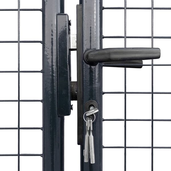 vidaXL võrgust aiavärav, tsingitud teras, 400 x 150 cm, hall