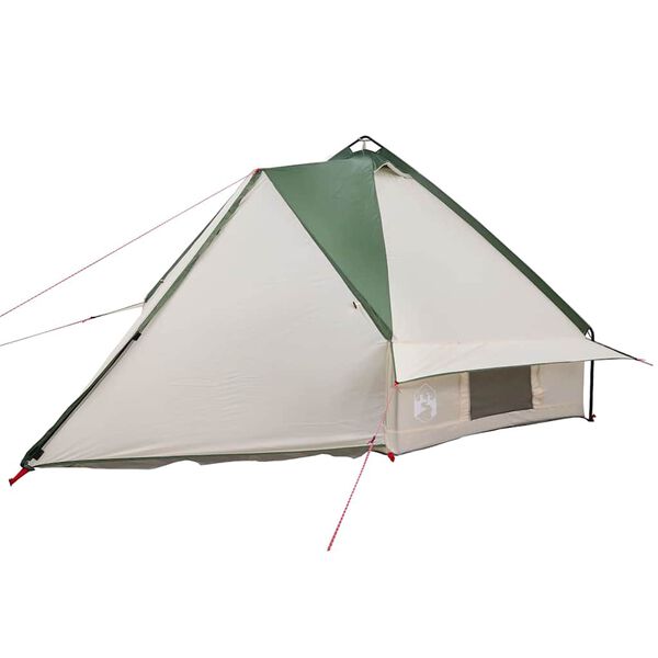 vidaXL Teepee Telk 6-Inimesele Roheline ja Valge 490 x 410 x 210 cm