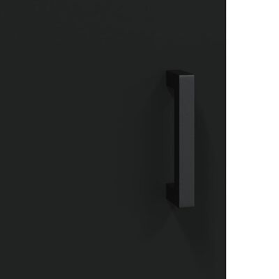 vidaXL kõrge kapp, must, 69,5 x 34 x 180 cm, tehispuit