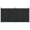 vidaXL Aiapaneel 2 tk 355 x 186,5 cm WPC ja Alumiinium Must
