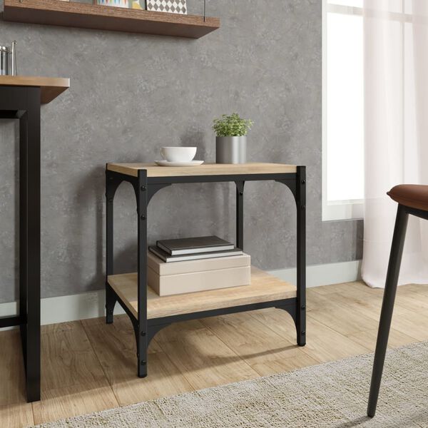 vidaXL telerikapp, Sonoma tamm, 40 x 33 x 41 cm, tehispuit ja teras