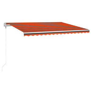 vidaXL automaatne varikatus LED, tuuleandur 400x300 cm oranž/pruun