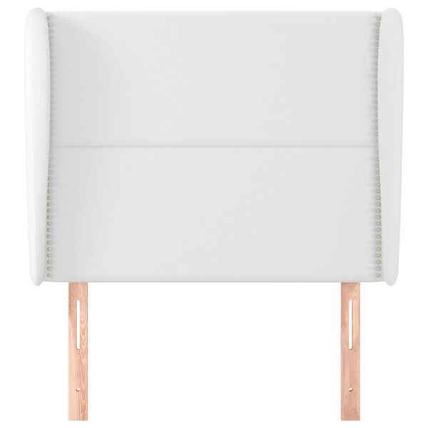 vidaXL voodipeats servadega, valge, 103x23x118/128 cm, kunstnahk