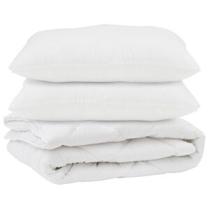 vidaXL Suletekk padjaga 3 pcs Valge Mikrofiiber