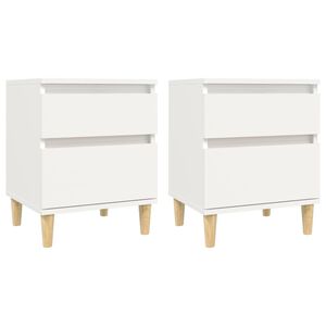 vidaXL &ouml;&ouml;kapid 2 tk, valge, 40 x 35 x 50 cm