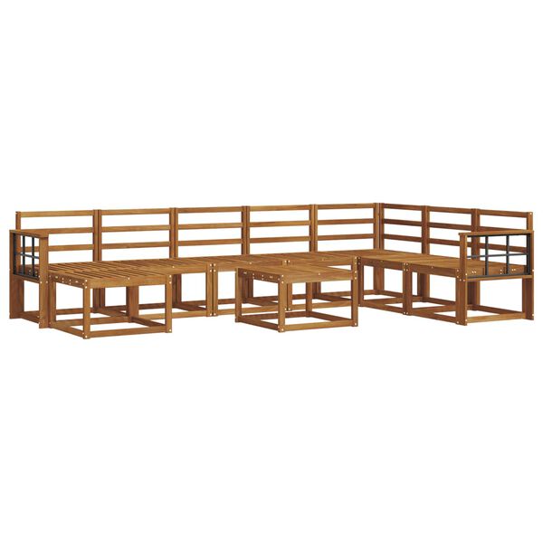 vidaXL V&auml;li diivanikomplekt 9 pcs Neutraalne Tugev akatsiapuu