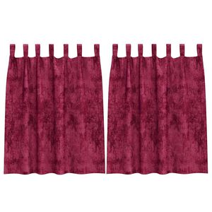 vidaXL Satiinist kardinad 2 pcs Veinpunane 140 x 140 cm Samet