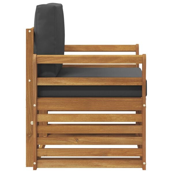 vidaXL V&auml;li diivanikomplekt Tugev akaatsiapuit ja pol&uuml;ester Neutraalne