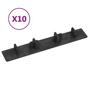 vidaXL terrassilaua otsakorgid 10 tk, must, plast