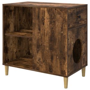 vidaXL Kassi Maja Suitsetatud tamm 72 x 42.5 x 70 cm Tehispuit