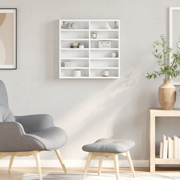 vidaXL vitriinkapp, valge, 60 x 8,5 x 58 cm, tehispuit