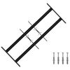vidaXL Kaitsegrill akende jaoks 2 risttalaga 3 pcs 43-74 cm