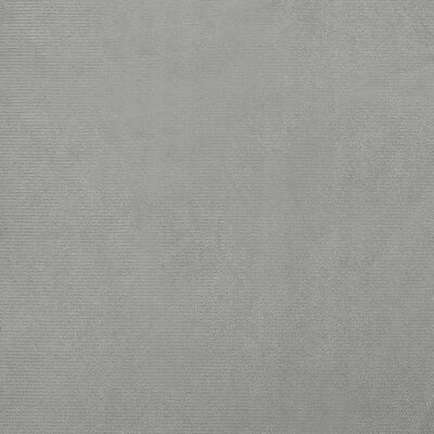 vidaXL lastediivan jalapingiga, helehall, 100 x 50 x 30 cm, samet