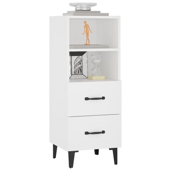 vidaXL puhvetkapp, valge, 34,5 x 34 x 90 cm, tehispuit