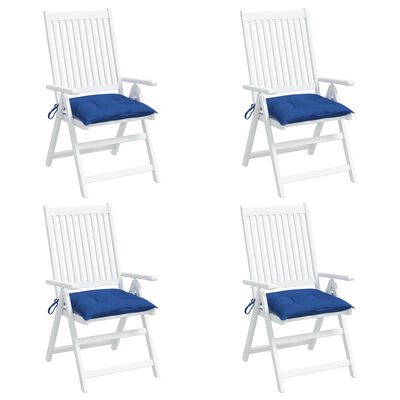 vidaXL tooli istmepadjad 4 tk, sinine, 40 x 40 x 7 cm kangas