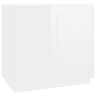 vidaXL puhvetkapp, kõrgläikega valge, 80 x 34 x 75 cm, tehispuit