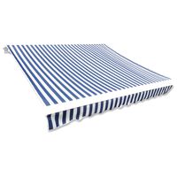 vidaXL varikatuse riie, sinine ja valge, 350 x 250 cm