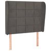 vidaXL voodipeats servadega, tumehall, 93x23x118/128 cm, samet