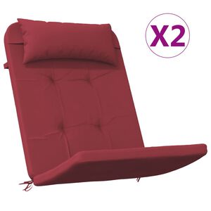 vidaXL Adirondack toolipadjad 2 tk, veinipunane, oxford kangas