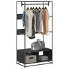 vidaXL garderoobisüsteem, must, 90 x 50 x 180 cm, tehispuit
