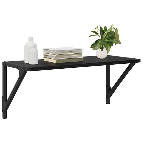 vidaXL Seinakarbid 2 pcs Must tamm 60 x 25 x 25,5 cm Tehispuit