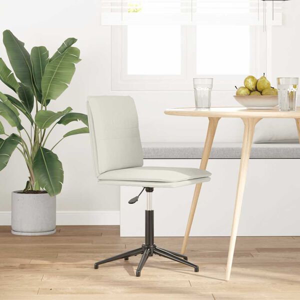 vidaXL söögitool, kreemjas, samet