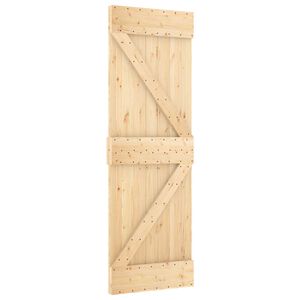 vidaXL Libisev uks NARVIK Naturaalne ja must 70 x 210 cm (213,5 cm)