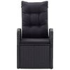 vidaXL 9-osaline aiamööbli komplekt patjadega, must