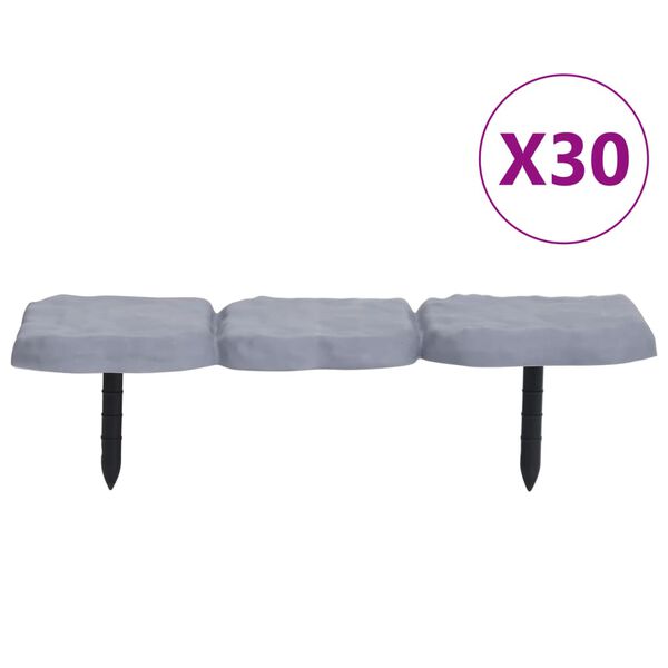 vidaXL murupiirded vaiadega 30 tk PP