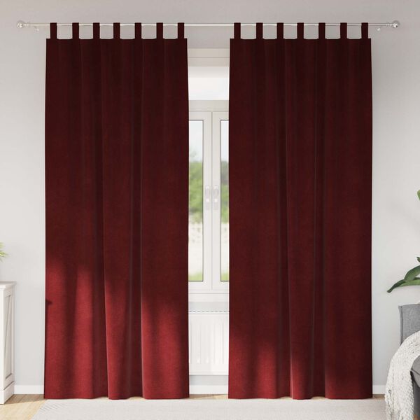 vidaXL Pimendavad kardinad 2 pcs Veinpunane 140 x 245 cm Samet