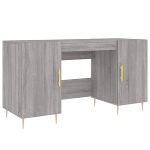 vidaXL kirjutuslaud, hall Sonoma tamm, 140 x 50 x 75 cm, tehispuit