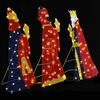 vidaXL 3 Wise Men Christmas Lighting 3 pcs Soe valge 105 cm kangas