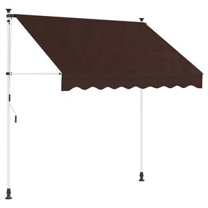 vidaXL Manuaalne kokkuklapitav varikatus Pruun 150 cm