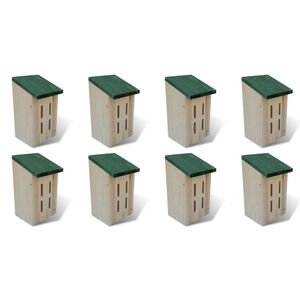 276007 vidaXL Butterfly Houses 8 pcs Wood 14x15x22 cm (2x41291)