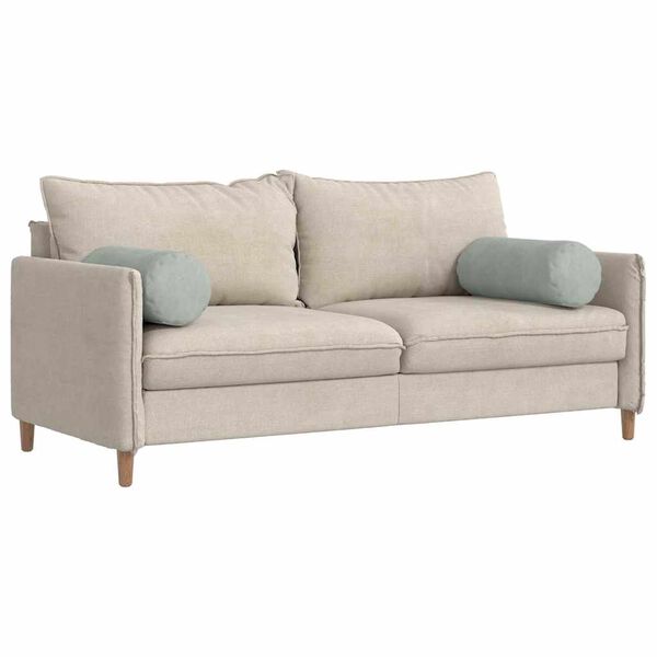 vidaXL Padjad 2 pcs Helehall Ø 25 x 70 cm Korter kangas