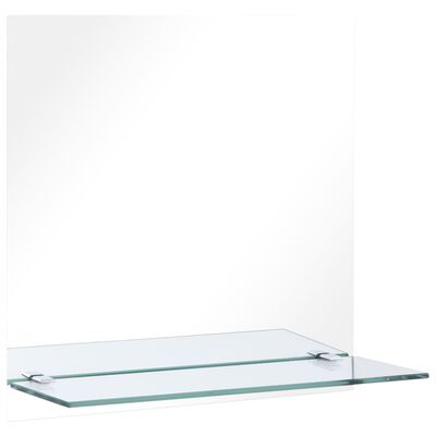 vidaXL seinapeegel riiuliga, 40 x 40 cm, karastatud klaasist