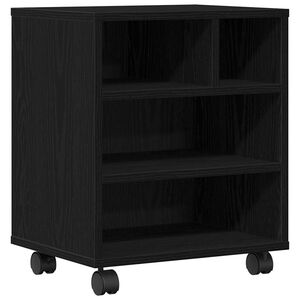 vidaXL Printeri alus Must tamm 41 x 32 x 48 cm Tehispuit