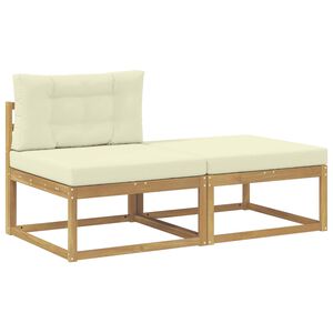 vidaXL 2 T&uuml;kk V&auml;li jalatoed Pol&uuml;ester Valge