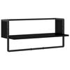 vidaXL Seinariiul Seinale kinnitav Must tamm 65 x 25 x 30 cm metall PB
