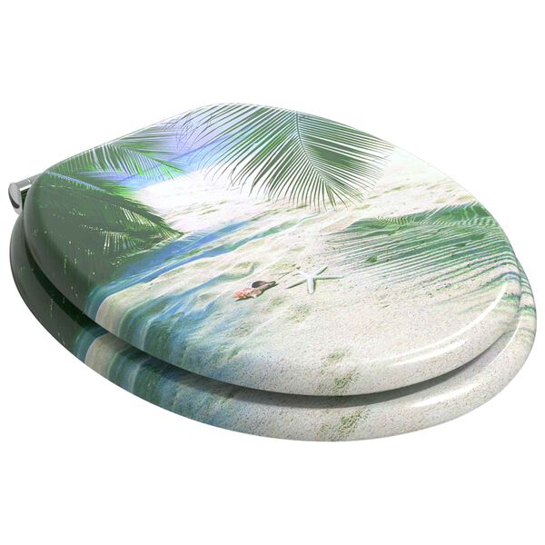 vidaXL Pehme sulgumise tualettruumi istmed Roheline 44 x 38 cm