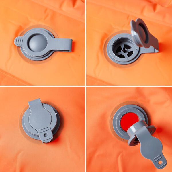 vidaXL iset&auml;ituv 2 inimese matkamadrats koos patjadega, oranž