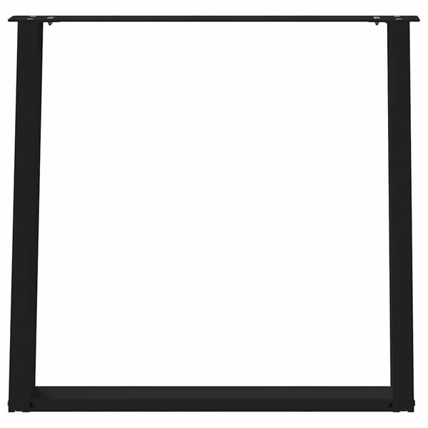 vidaXL söögilaua jalad U-kujulised 2 tk mustad 80 x (72-73) cm terasest