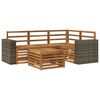 vidaXL V&auml;li diivanikomplekt 5 pcs Naturaalne 59 x 59 x 37 cm Pol&uuml;ester