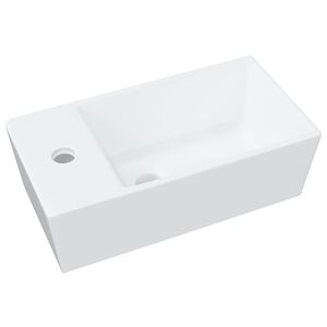 vidaXL valamu, valge, 48 x 25 x 15 cm, keraamiline